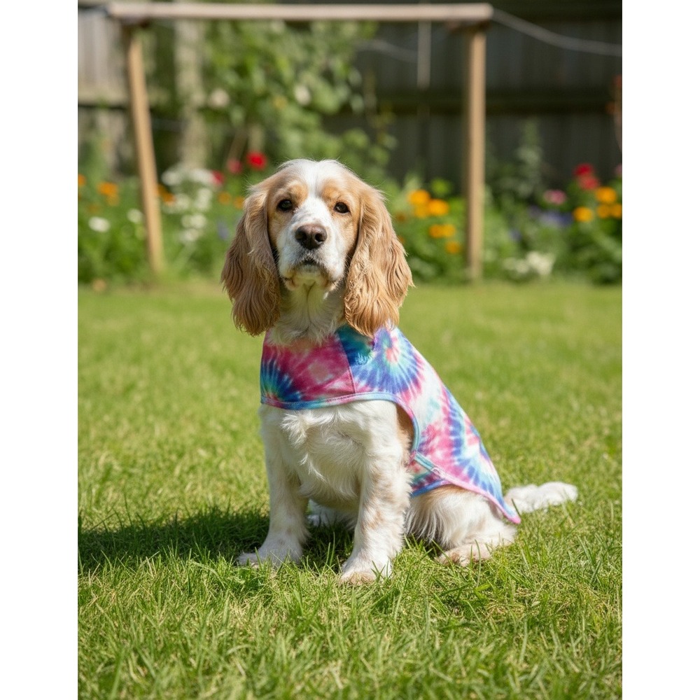 Canada Pooch Athletics Tie Dye Dog Vest Pink Blue‎ Teal Pet Apparel L